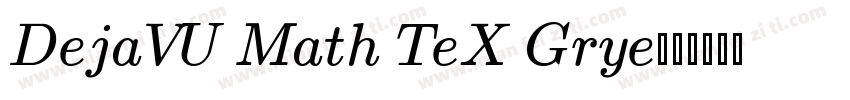 DejaVU Math TeX Grye字体转换